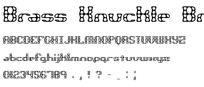 Brass Knuckle BRK font